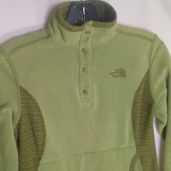 Vintage North Face Quarter Button Fleece Green Women's XS 00s - Picture 3 of 7